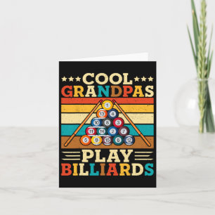 Coole Grandpas spielen Billiard Retro Snooker Pool Karte
