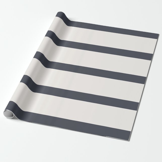 Coole, graue und weiße Bleistift-Streifen Geschenkpapier (Ungerollt)