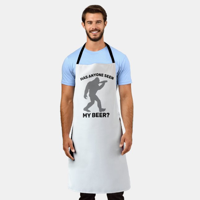 Coole GRILLEN Beer Lover Griller Funny Big Foot Gr Schürze (Getragen)