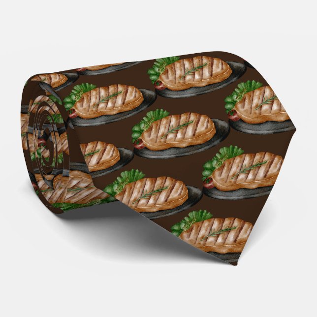 Coole GRILLEN Rindfleischstruktur Krawatte (Gerollt)