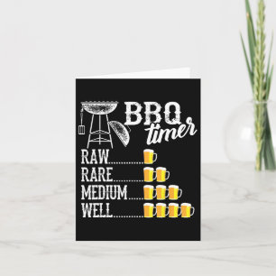 Coole Grillen Timer Raw Rare Medium Well Funny Bee Karte
