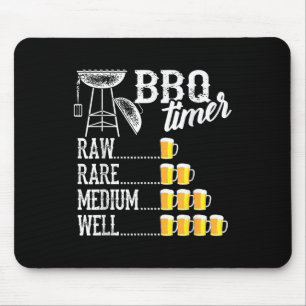 Coole Grillen Timer Raw Rare Medium Well Funny Bee Mousepad