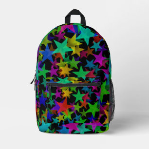 Coole Groovy Rainbow Stars Bedruckter Rucksack