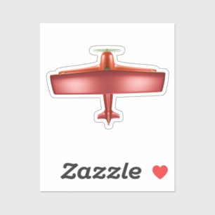 Coole große rote Flugzeugfolie im Zuschnitt Aufkleber