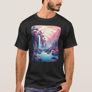 Coole große Wasserfälle für den Wasserlauf und Cas T-Shirt