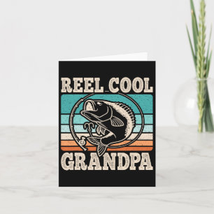 Coole Großvater Fischen Großvater Retro Vater Karte