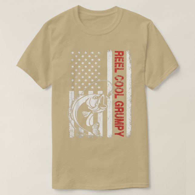 Coole Grumpy USA Flag Father's Day  T-Shirt (Design vorne)