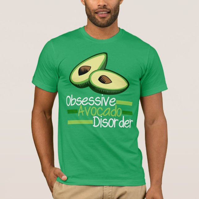 Coole grüne besessene Avocado-Störung T-Shirt (Vorderseite)