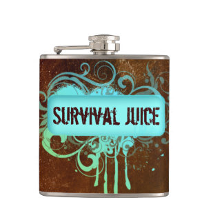 Coole Grunge-Farben-Tropfen-Kupfer-Flasche Flachmann