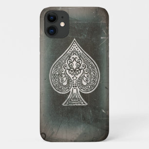 Coole Grunge Retro Künstlerisches Poker Ass der Pi Case-Mate iPhone Hülle