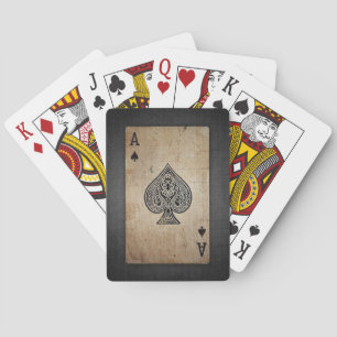 Coole Grunge Retro Künstlerisches Poker Ass Of Spa Spielkarten