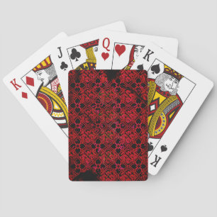 Coole Grunge Rote Mittelalterliche Druckkarten Spielkarten