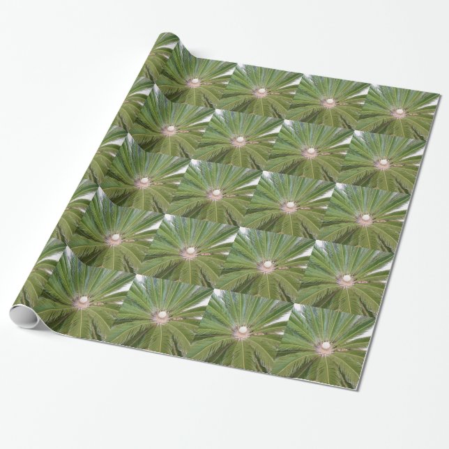 Coole Grünpalme Geschenkpapier (Ungerollt)