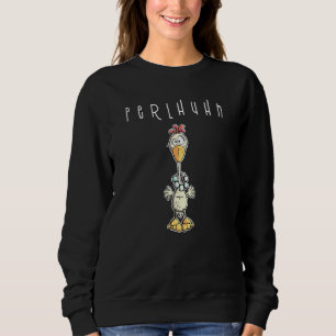 Coole Guinea Fowl with Pearklace I Chicken I C Sweatshirt