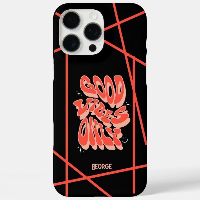Coole Gute Vibes nur anpassbar iPhone 16 Pro Max Hülle (Rückseite)