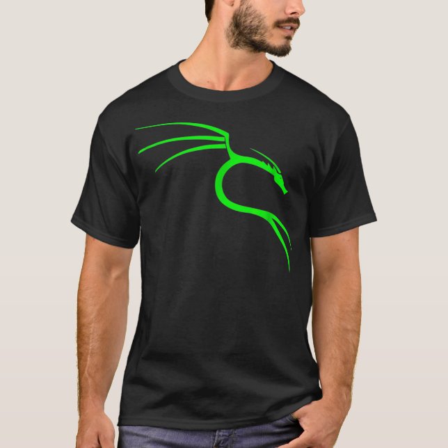 Coole Hacker Nerd T-Shirts - Kali Linux Dragon (Vorderseite)