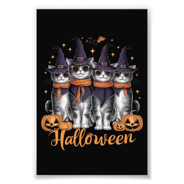 Coole Halloween-Katzen-Geschenke für ihr Töchterge Fotodruck (Vorne)