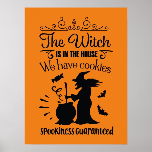coole Halloween Party Wortart Poster (Vorne)