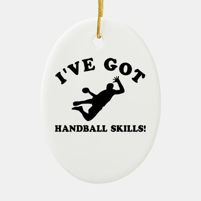 COOLE HANDBALL-FÄHIGKEITS-ENTWÜRFE KERAMIKORNAMENT (Vorne)