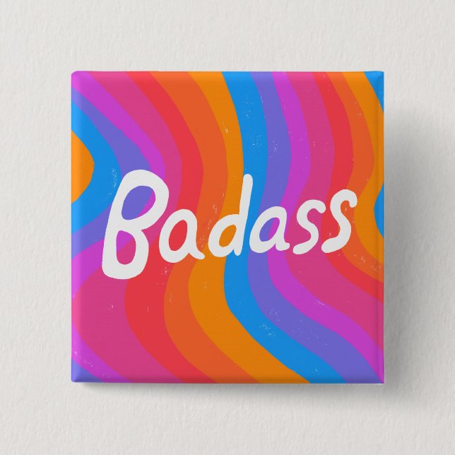 Coole Handschrift für BADASSE Button (Vorderseite)