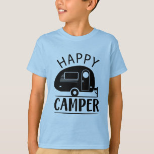 coole Happy Camping Wortart Jungs T-Shirt