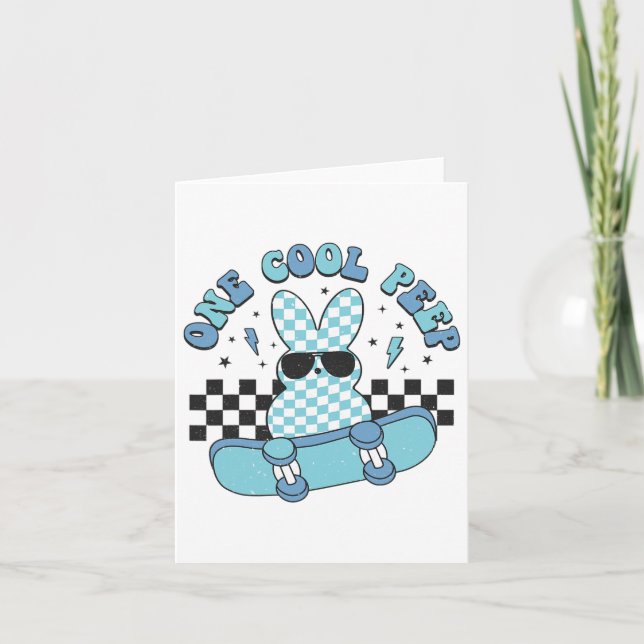 Coole Happy Easter Day Skateboard Liebhaber Karte (Vorderseite)