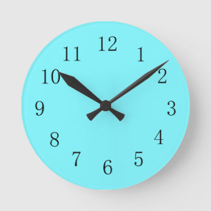Coole, helle elektrische blaue Farbküche Runde Wanduhr
