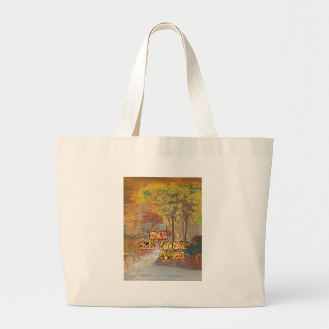 Coole Herbstsaison Vintage Kunst drucken Jumbo Stoffbeutel (Vorne)