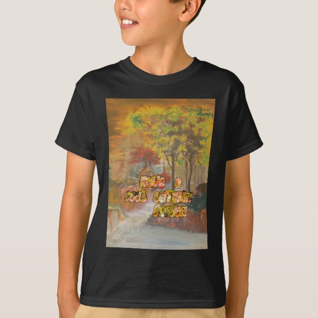 Coole Herbstsaison Vintage Kunst drucken T-Shirt (Vorderseite)