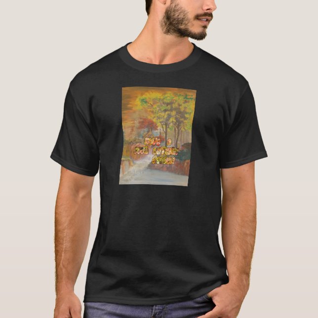 Coole Herbstsaison Vintage Kunst drucken T-Shirt (Vorderseite)