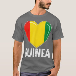 Coole Herz Guinea Flag Männer Frauen Kinder Patrio T-Shirt