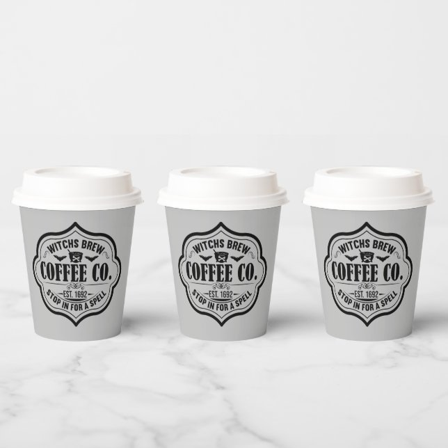 coole Hexen brauen Kaffeefirma Halloween Pappbecher (Multi)