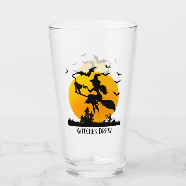 coole Hexenbraue Text hinzufügen  Glas (Vorderseite)