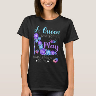 Coole High Heel Girl Frauen Eine Königin war Gebor T-Shirt