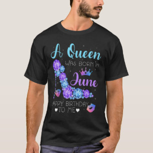 Coole High Heel Girl Frauen Eine Königin war Gebor T-Shirt