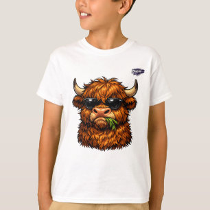 Coole Highland-Kuh mit Sonnenbrille Kinder Tank To