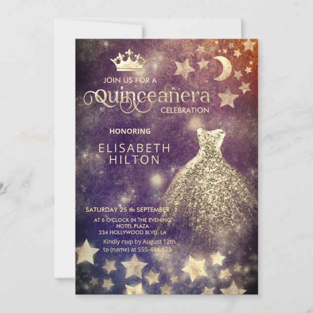 Coole Himmelskleidsterne Einladung (Vorderseite)