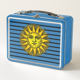 Coole himmlische Sonnen-Retro Metall Brotdose
