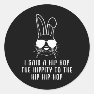 Coole Hip-Hop-Sonnenbrille Bunny Oster-Geschenk Mä Runder Aufkleber
