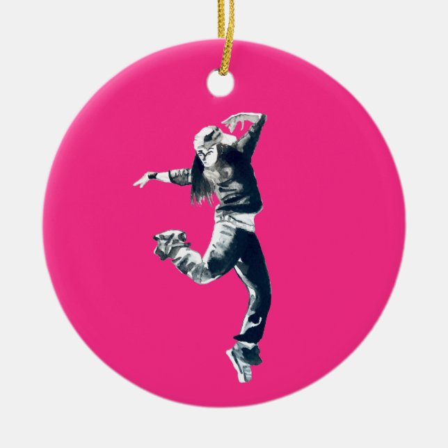 Coole Hip Hop Tänzerkunst Keramik Ornament (Vorne)