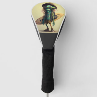 Coole Hippie Surfer Alien Hoodie Golf Headcover