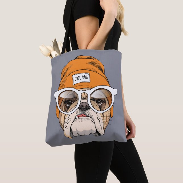 Coole Hipster-Bulldogge Tasche (Von Nahem)