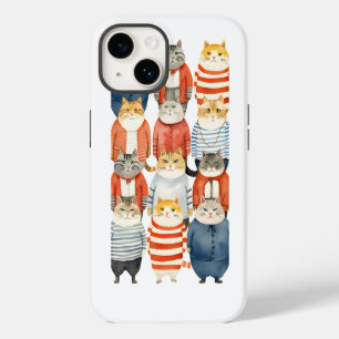 COOLE HIPSTER KATZEN iPhone 14 HÜLLE