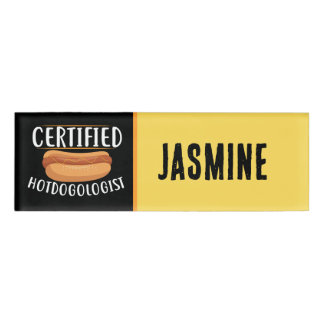 Coole Hotdog-Anbieter oder Unternehmen Namenschild