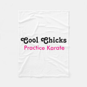 Coole Hühner üben Karate T-Shirt  Fleecedecke
