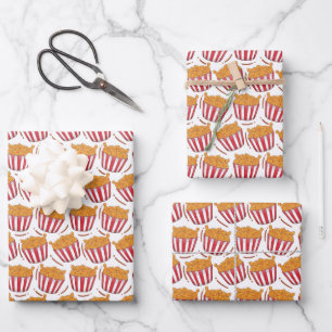 coole Hühnereisen-Muster Fast Food Geschenkpapier Set