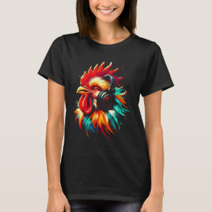 Coole Hühnerkunst Musikfreunde Weihnachten T-Shirt