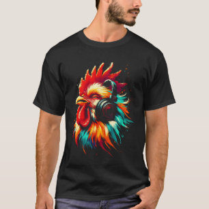Coole Hühnerkunst Musikfreunde Weihnachten T-Shirt
