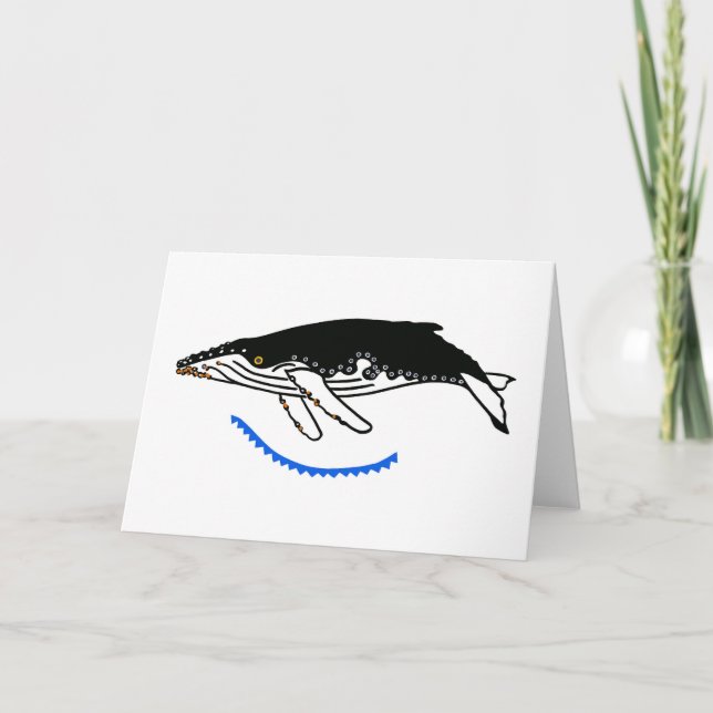 Coole Humpback WHALE - Gefährdete Tiergrafik Karte (Vorderseite)