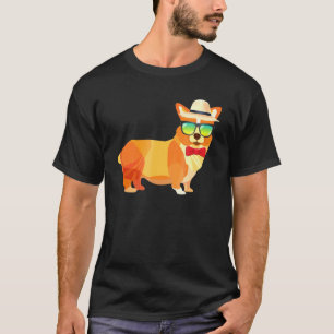 Coole Hund Corgi Incorgnito Sonnenbrille T-Shirt